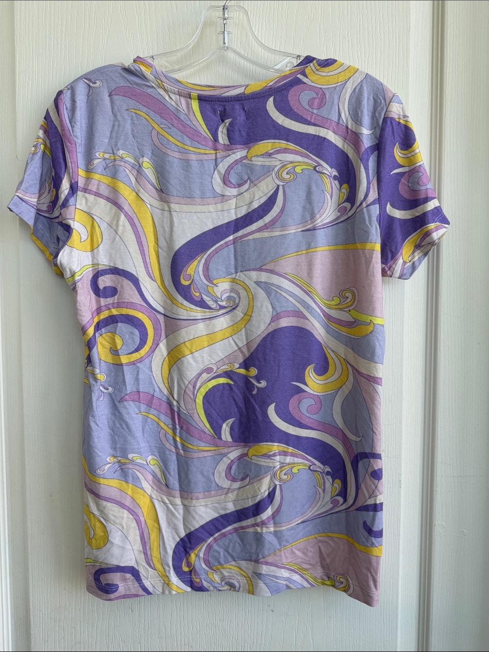 L’AGENCE Ressi Swirl Swirl Crewneck T-shirt size L - Picture 6 of 8